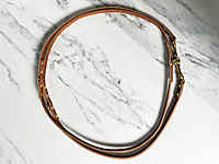 Cross Body Dog Leash 1/2 inch English Bridal Full Grain Leather with Solid Brass Hardware