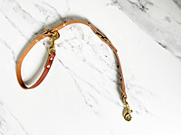 Adjustable Traffic Lead Dog Leash 1/2 inch English Bridal Full Grain Leather with Solid Brass Hardware