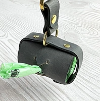 Handmade Leather and Brass Pet Waste Bag Dispenser (a.k.a. Poop bag holder)