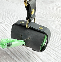 Handmade Leather and Brass Pet Waste Bag Dispenser (a.k.a. Poop bag holder)