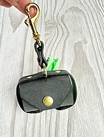 Handmade Leather and Brass Pet Waste Bag Dispenser (a.k.a. Poop bag holder)