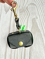 Handmade Leather and Brass Pet Waste Bag Dispenser (a.k.a. Poop bag holder)
