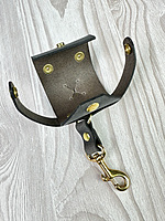 Handmade Leather and Brass Pet Waste Bag Dispenser (a.k.a. Poop bag holder)