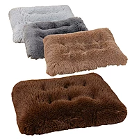 Fluffy Faux Fur Pet Mats Pads Soft Dog Matress Anti-Slip Bottom Luxury Square Plush Pet Bed