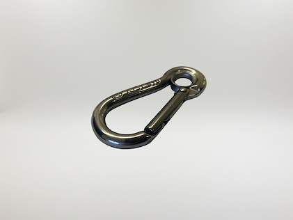Key Lock Carbine Hook with Eye - 6 x 60mm S/S