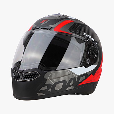 STEELBIRD SBA-7 ROAD MATT BLACK/RED C/V (L)