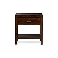 Stark Bedside Table In Dark Walnut