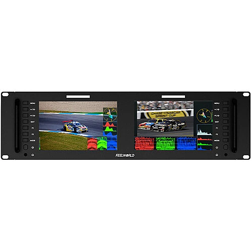 FeelWorld D71 PLUS Dual 7" 3RU Rackmount Monitor