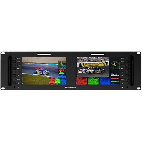FeelWorld D71 PLUS Dual 7" 3RU Rackmount Monitor