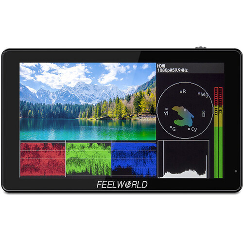 FEELWORLD P6X 5.5 Inch Aluminium DSLR Camera Field Monitor Touch Screen 4K HDMI High Brightness 1000nit FEELWORLD P6X 5.5 Inch Aluminium DSLR Camera Field Monitor Touch Screen 4K HDMI High Brightness 1000nit