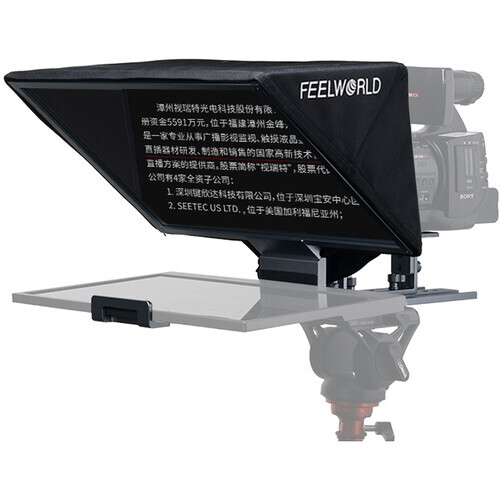 FEELWORLD TP16 16-inch Folding Teleprompter supports up to 16" Tablet Horizontal Vertical Prompting Bluetooth Remote Control FEELWORLD TP16 16-inch Folding Teleprompter supports up to 16" Tablet Horizontal Vertical Prompting Bluetooth Remote Control