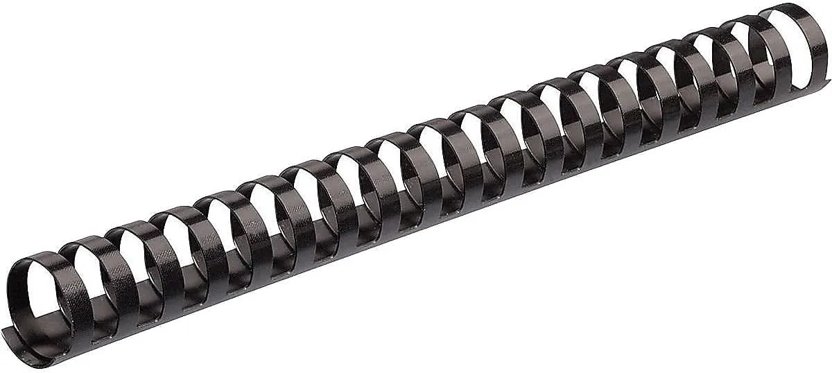 Fellowes Plastic Comb Binding Spines, 1 Inch Diameter, Black, 200 Sheets, 50 Pack (52328)