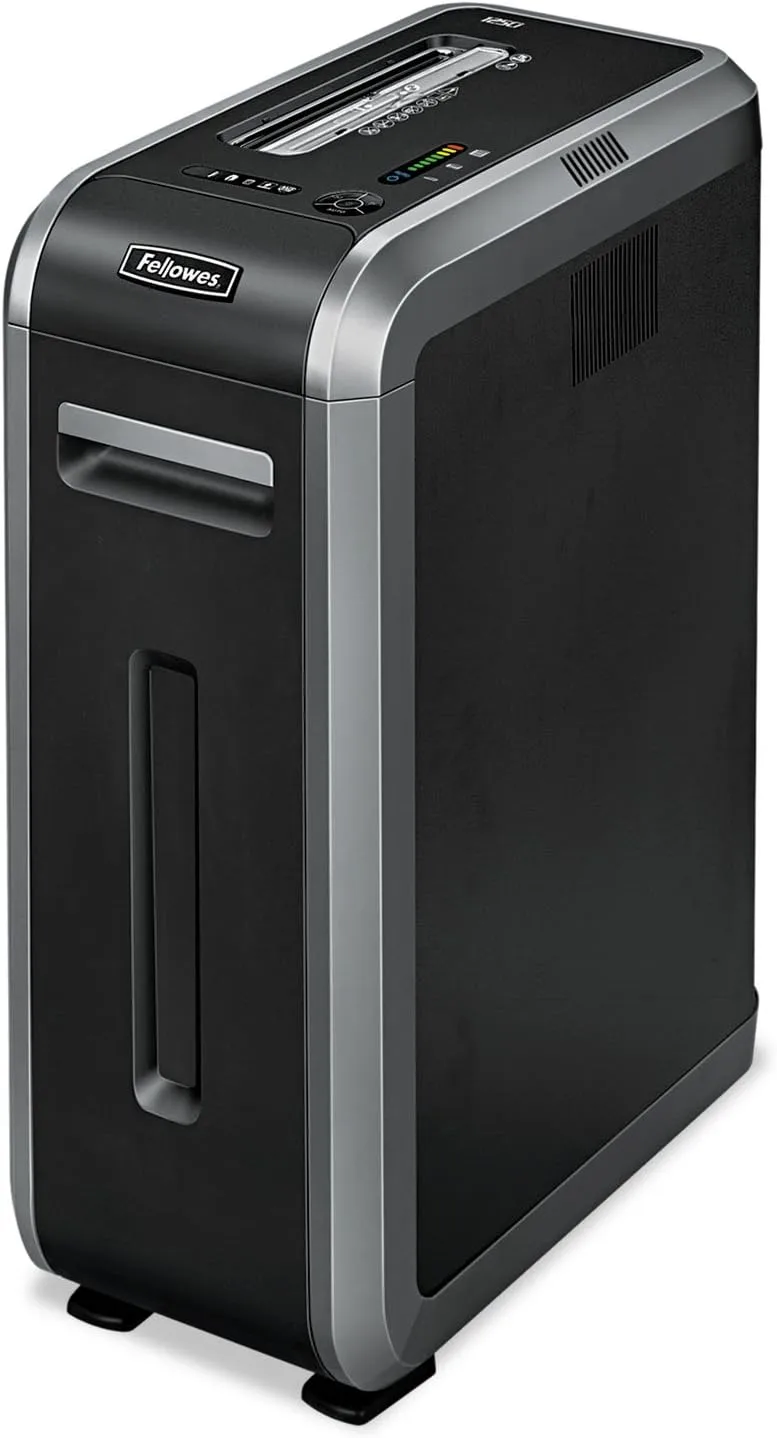 Fellowes, Inc Shredder,Cross Cut, 18 Sht Cap, 11-1/4"X21-1/8"X28-4/5", Black