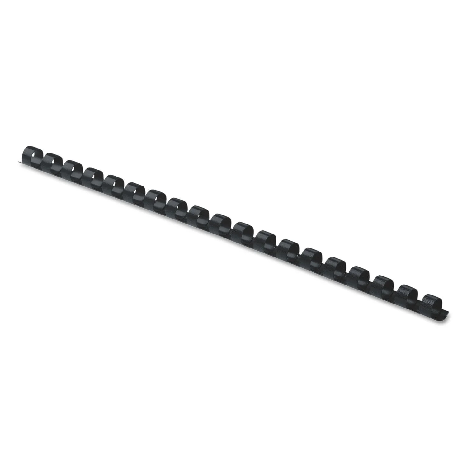 Plastic Comb Bindings for 11 x 8.5 Documents, 19 Rings, 0.25" (20-Sheet) Capacity, Black, 25/Pack