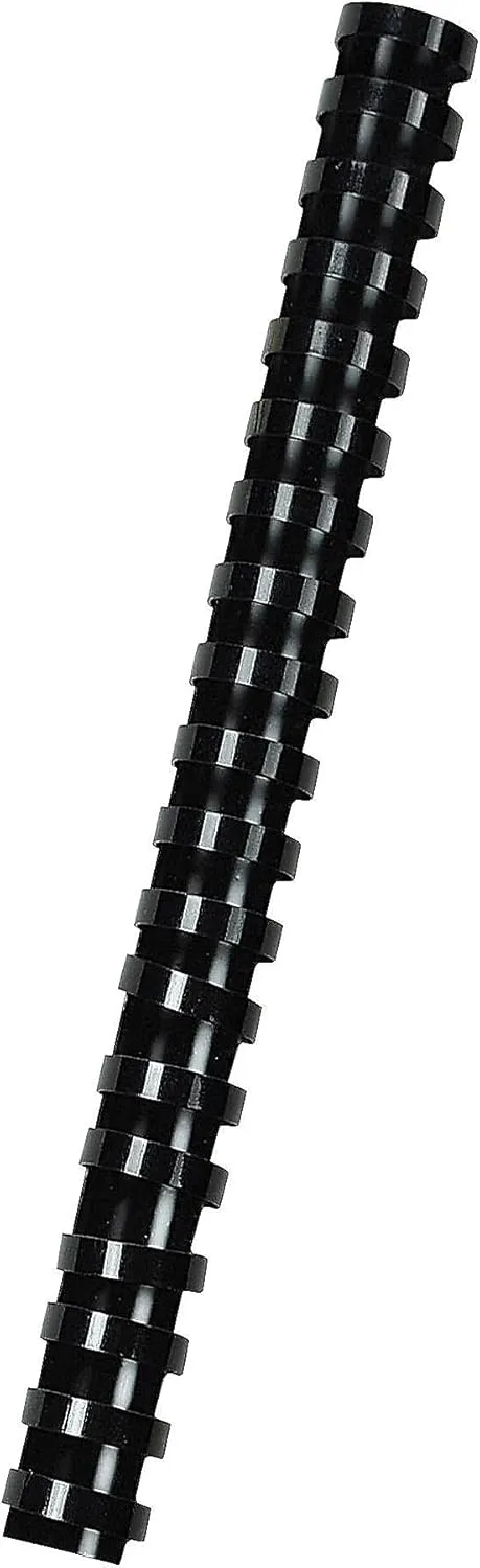 Fellowes Plastic Comb Binding Spines, 1 1/2 Inch Diameter, Black, 340 Sheets, 50 Pack (52368)