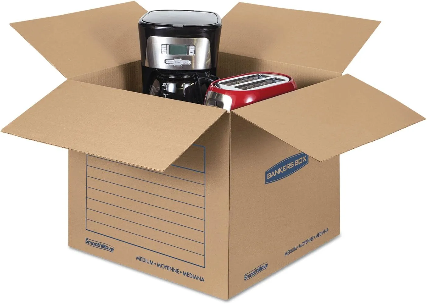 Fellowes SmoothMove Medium Moving Box, 18 x 18 x 16 inches, 20 Pack