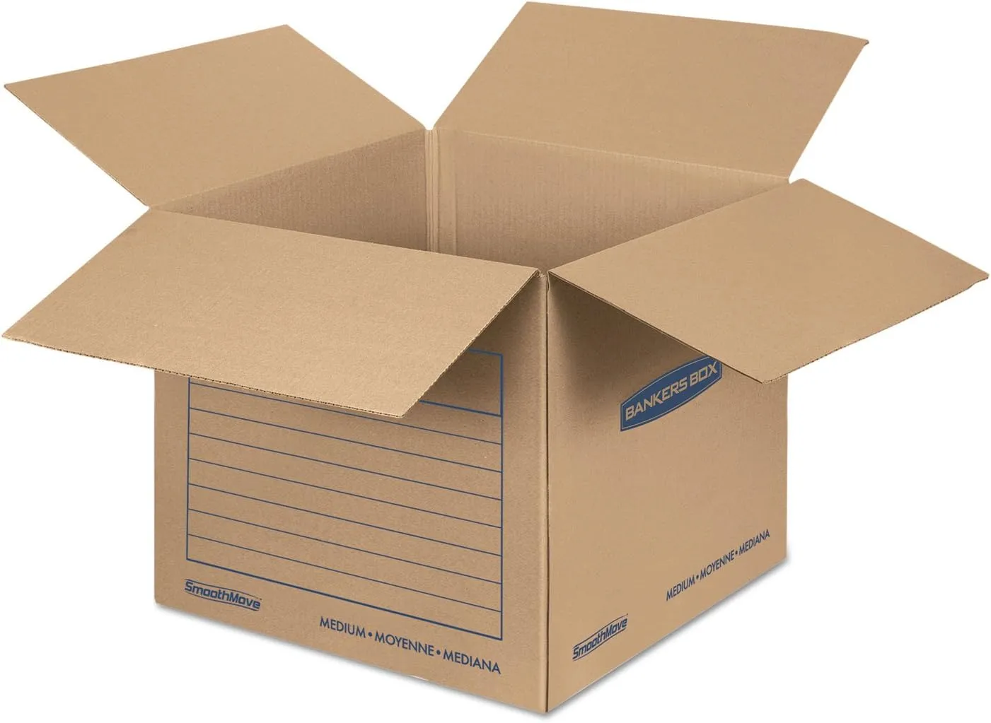 Fellowes SmoothMove Medium Moving Box, 18 x 18 x 16 inches, 20 Pack