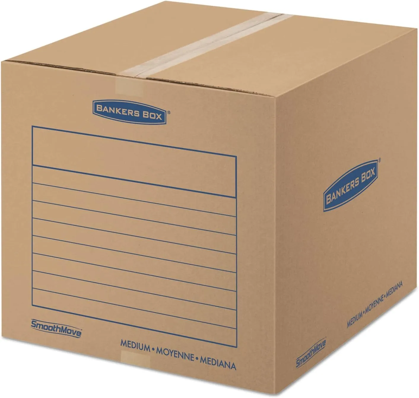 Fellowes SmoothMove Medium Moving Box, 18 x 18 x 16 inches, 20 Pack