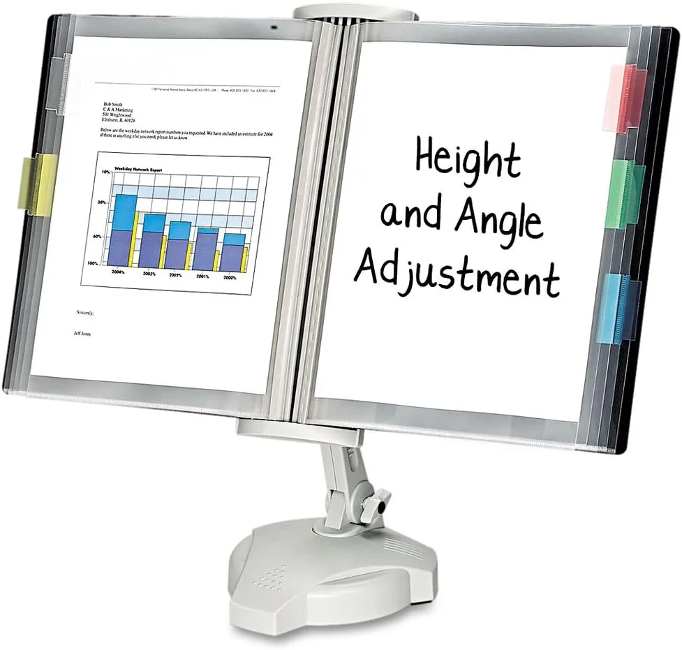 Fellowes 22300 Desktop Reference Rack, 10 Pockets, Platinum