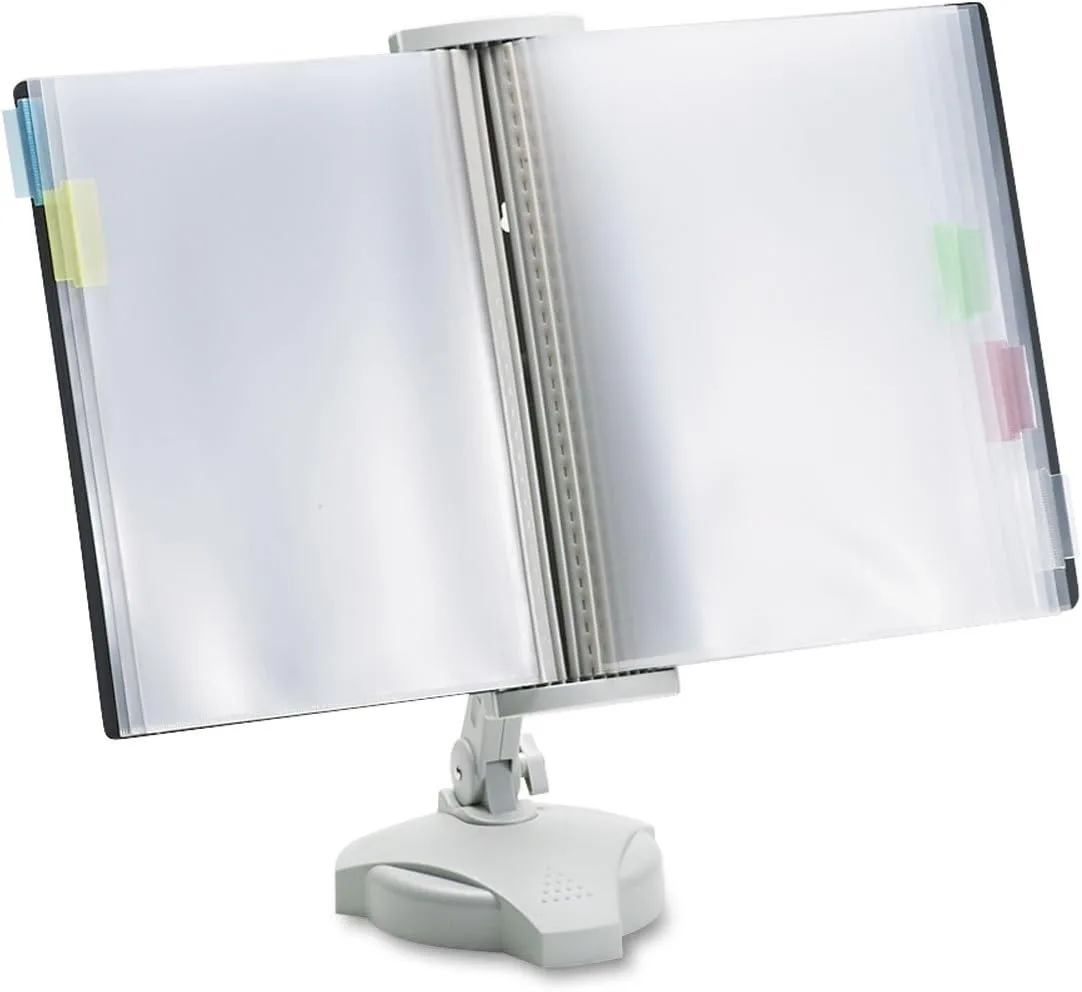 Fellowes 22300 Desktop Reference Rack, 10 Pockets, Platinum