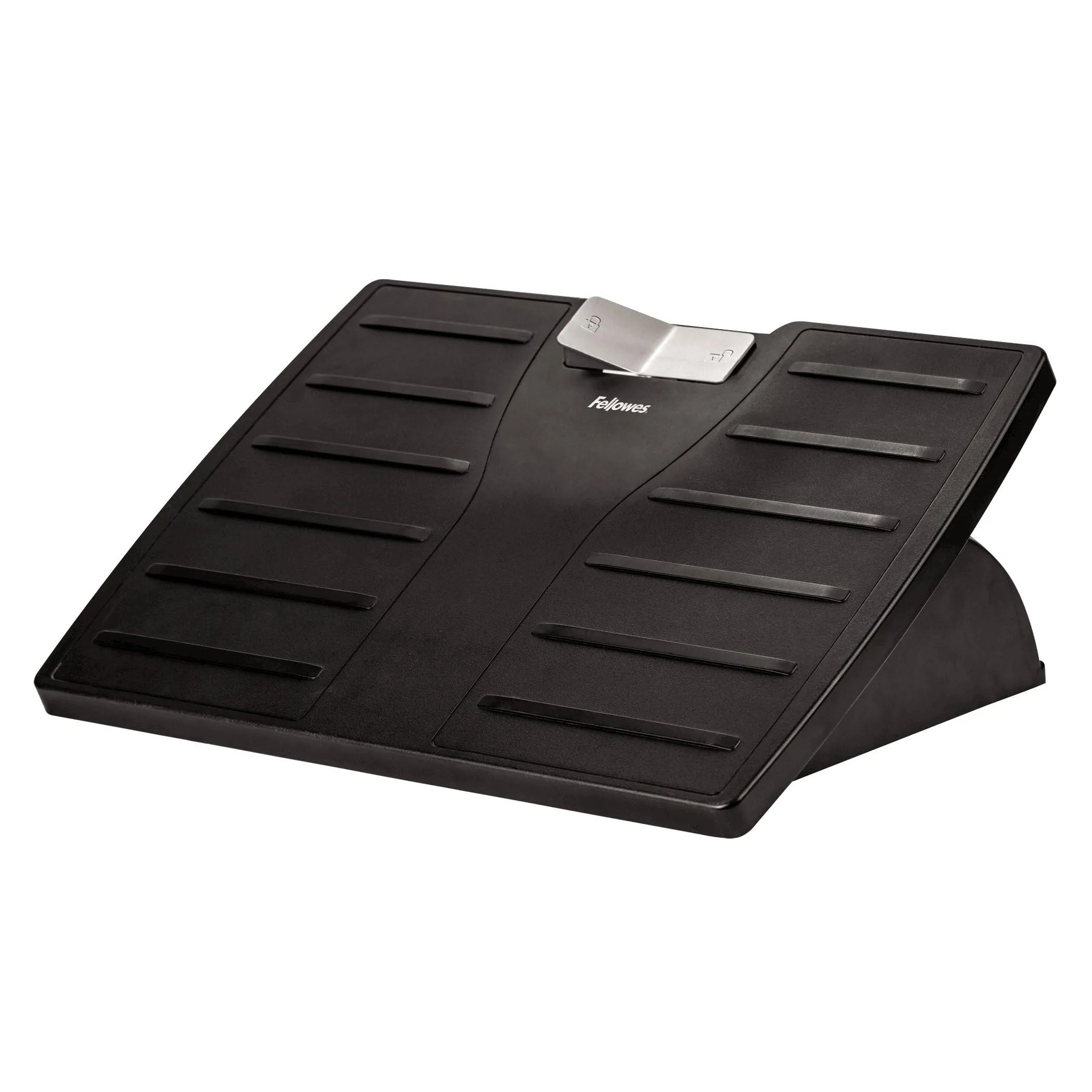 Fellowes Office Suites Adjustable Footrest, 17.5in x 13.1in - Black/Silver