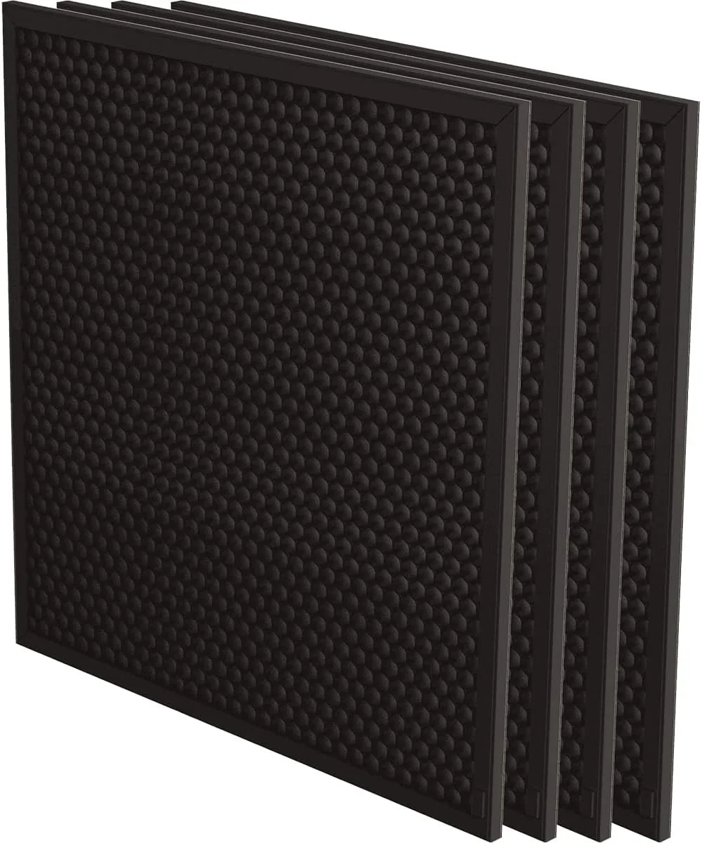 Fellowes AeraMax Professional 3/8" Carbon Filter with Prefilter AeraMax Professional 3/3S/4/4S HEPA Air Purifiers, Pack of 4