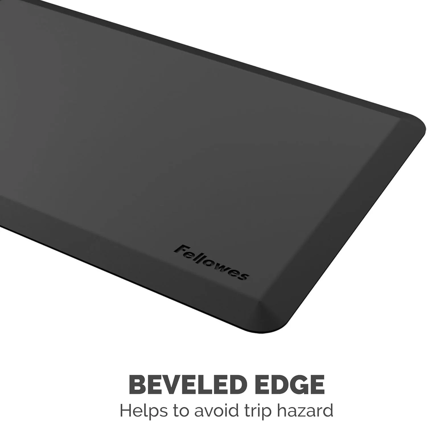 Fellowes Anti-Fatigue Wellness Floor Mat, Rectangular, 36in x 24in, Black