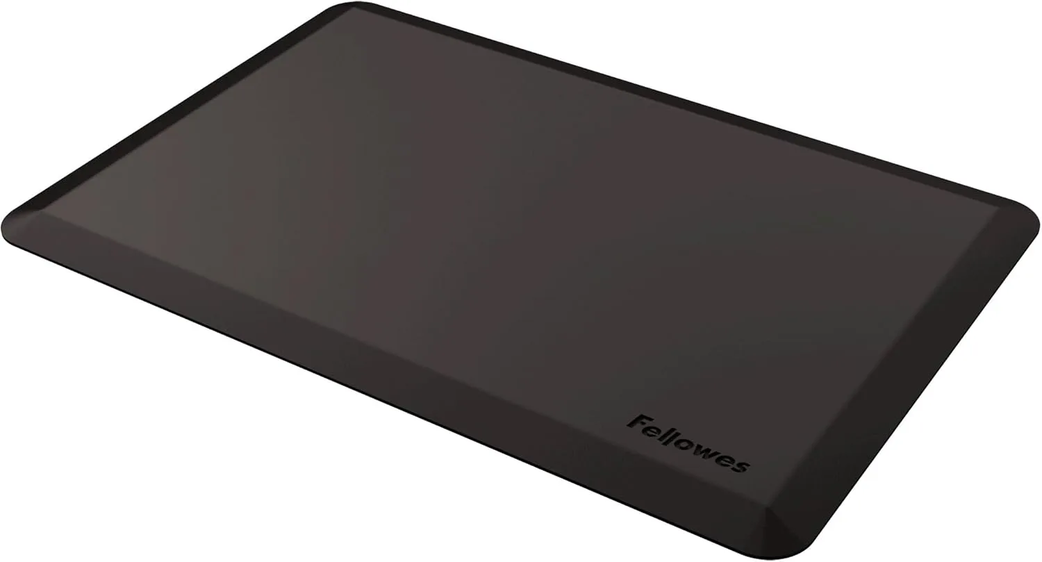 Fellowes Anti-Fatigue Wellness Floor Mat, Rectangular, 36in x 24in, Black