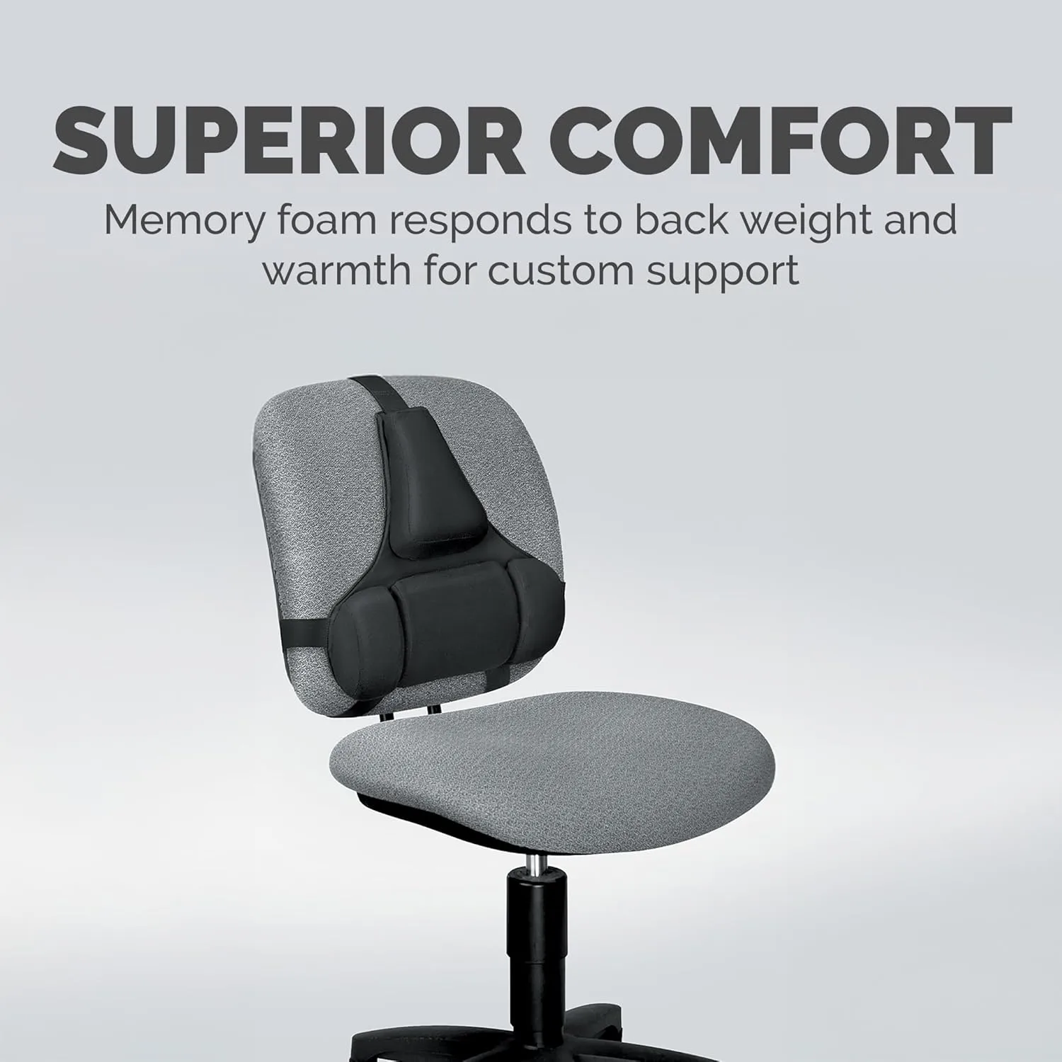 Fellowes Professional Series Back Support with Microban Protection, Black (8037601)