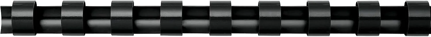 Plastic Comb Bindings for 11 x 8.5 Documents, 19 Rings, 0.75" (150-Sheet) Capacity, Black, 25/Pack