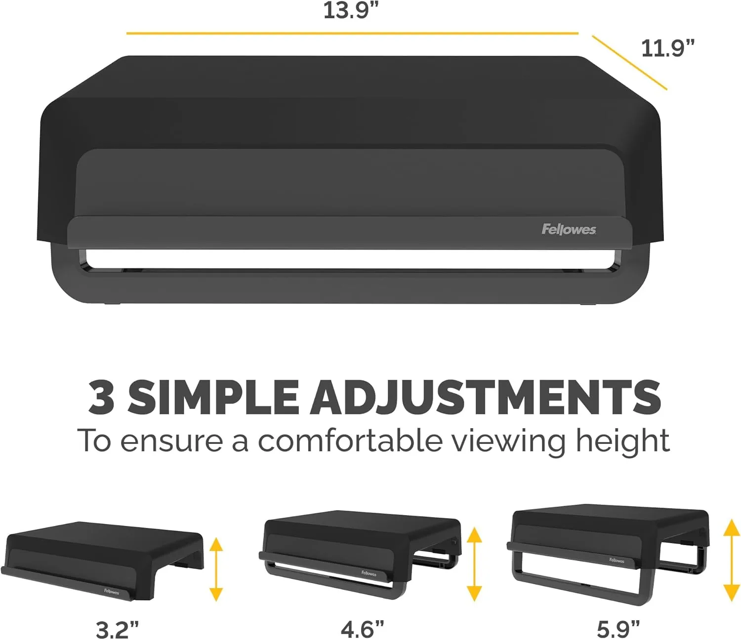 Fellowes Breyta Ergonomic Height Adjustable Stand for Monitor/Laptop