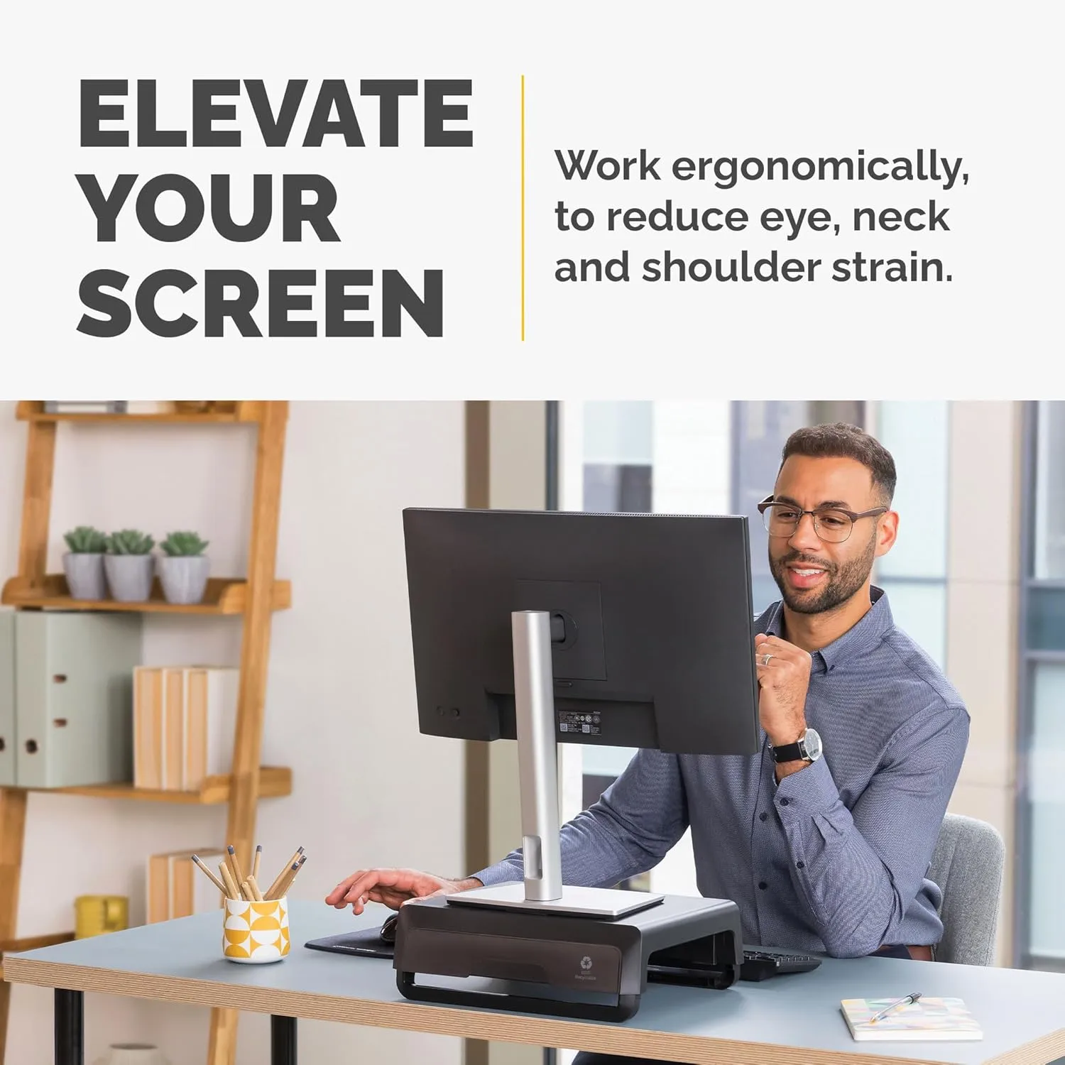 Fellowes Breyta Ergonomic Height Adjustable Stand for Monitor/Laptop