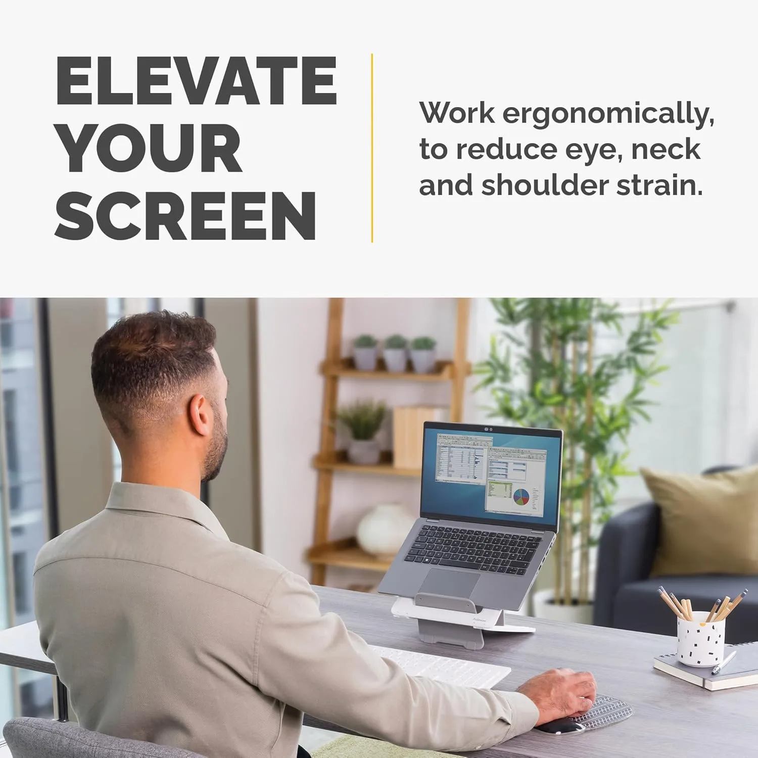 Fellowes Breyta Adjustable Laptop Stand, 12 Height Adjustments