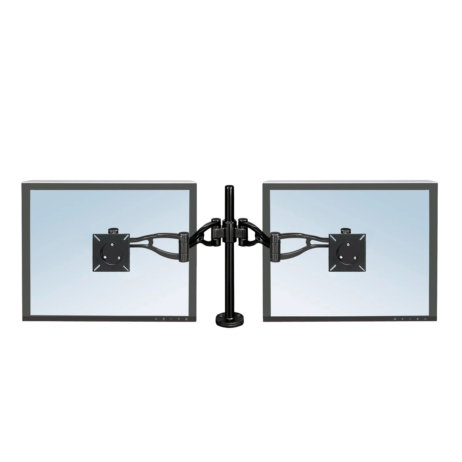 Fellowes 8041701 Professional Series Depth Adjustable Computer Monitor Stand for 2 Monitors with Dual Monitor Arms