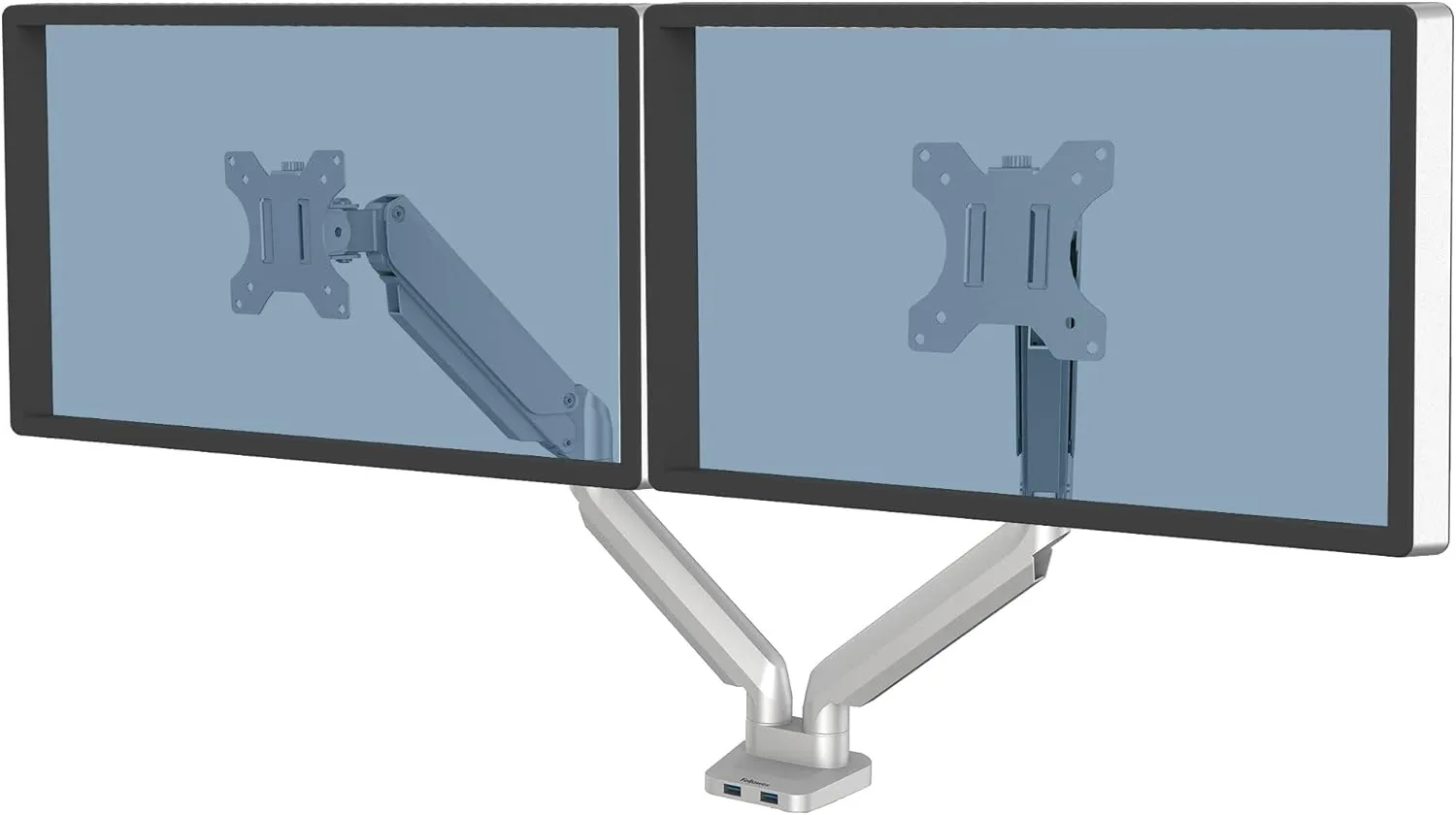 Fellowes Platinum Series Monitor Arm for 40-Inch Monitors, Full Motion, VESA Mount, USB Ports, Ergonomic