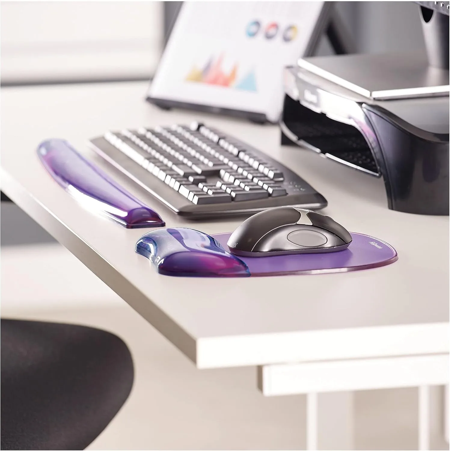 Fellowes Crystals Gel Keyboard Wrist Rest - Purple (91437)