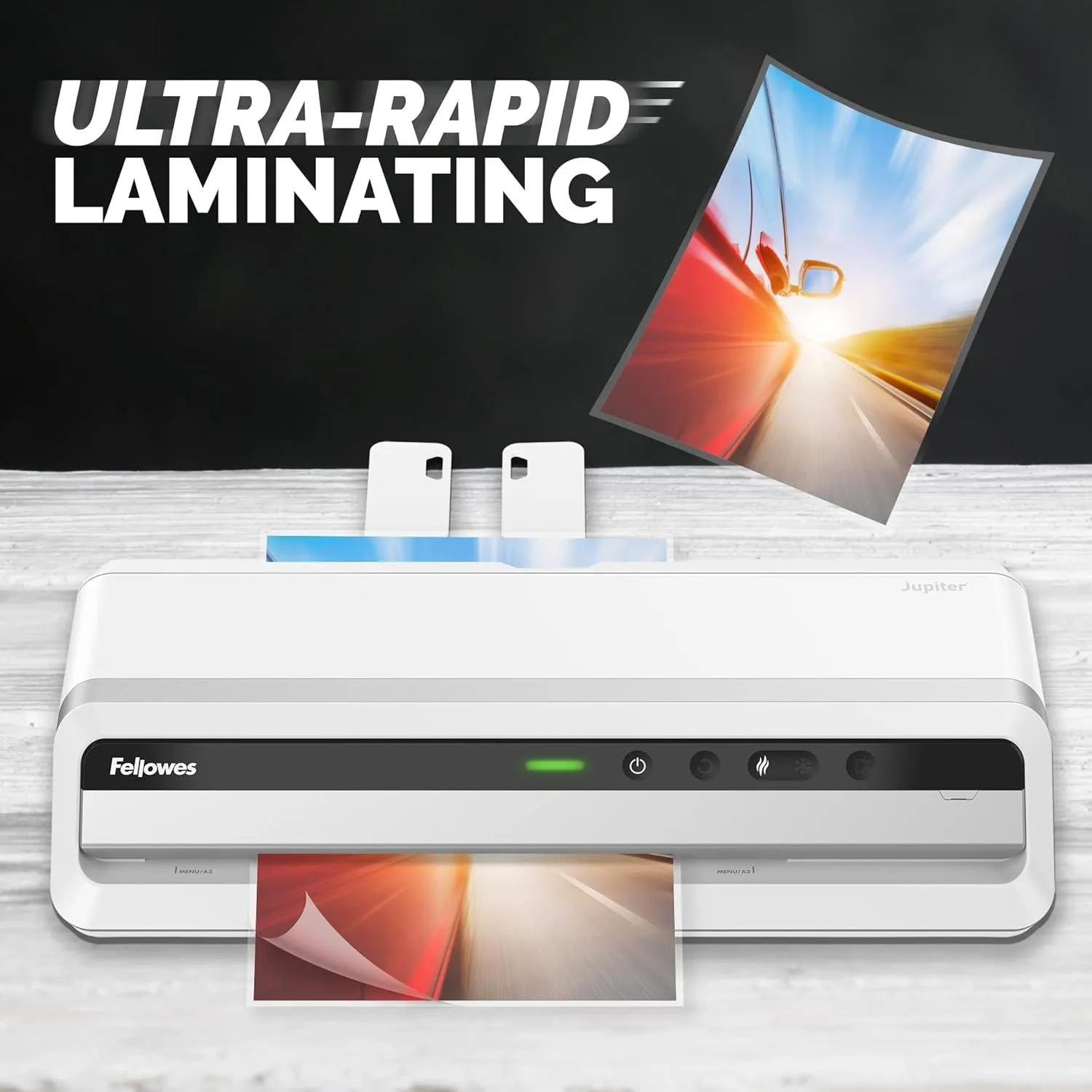 Fellowes 125 Thermal Laminator Machine with Laminating Pouch Starter Kit, 12.5 inch