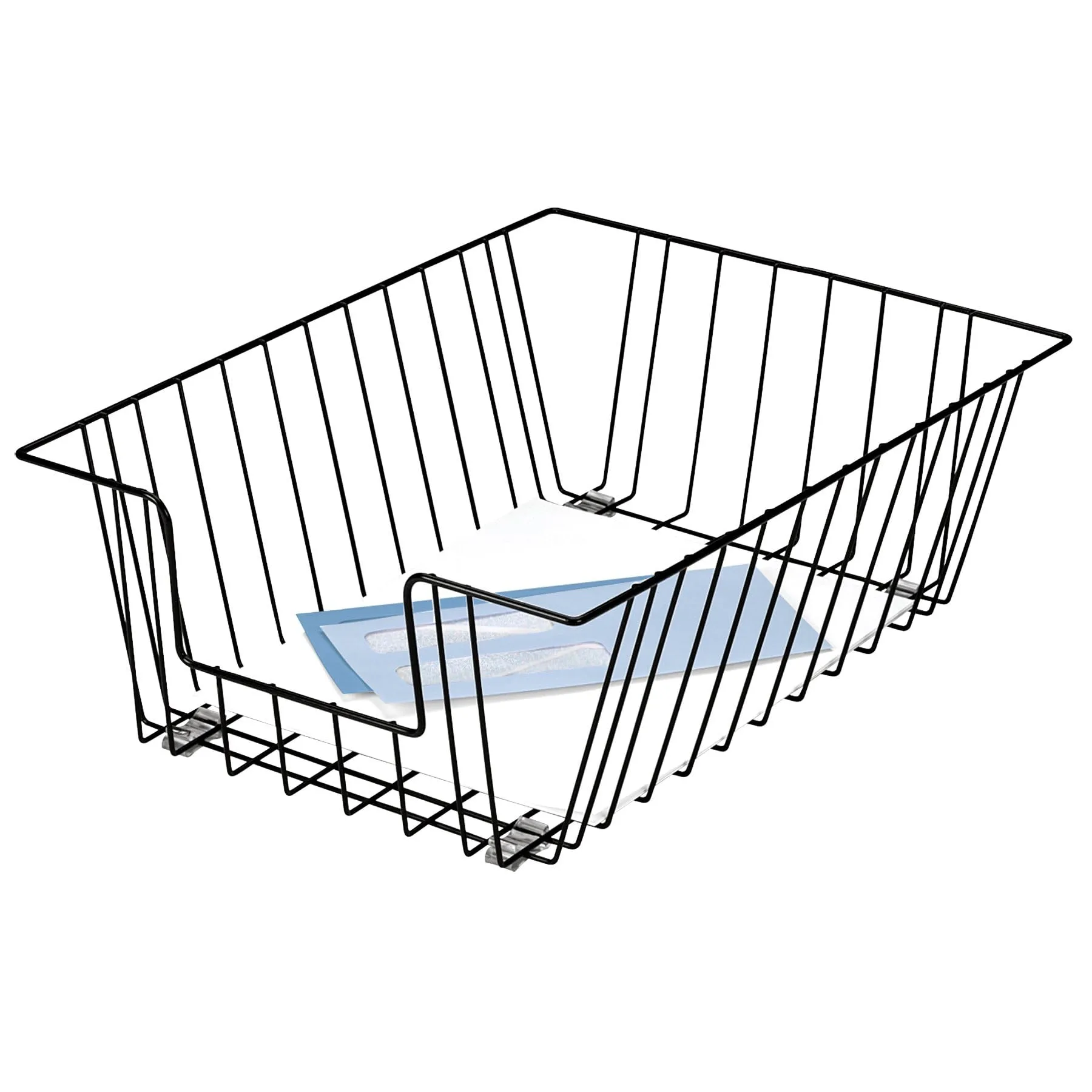 Fellowes Workstation Legal Size Wire Desk Tray, Black, 5" Deep (65112)