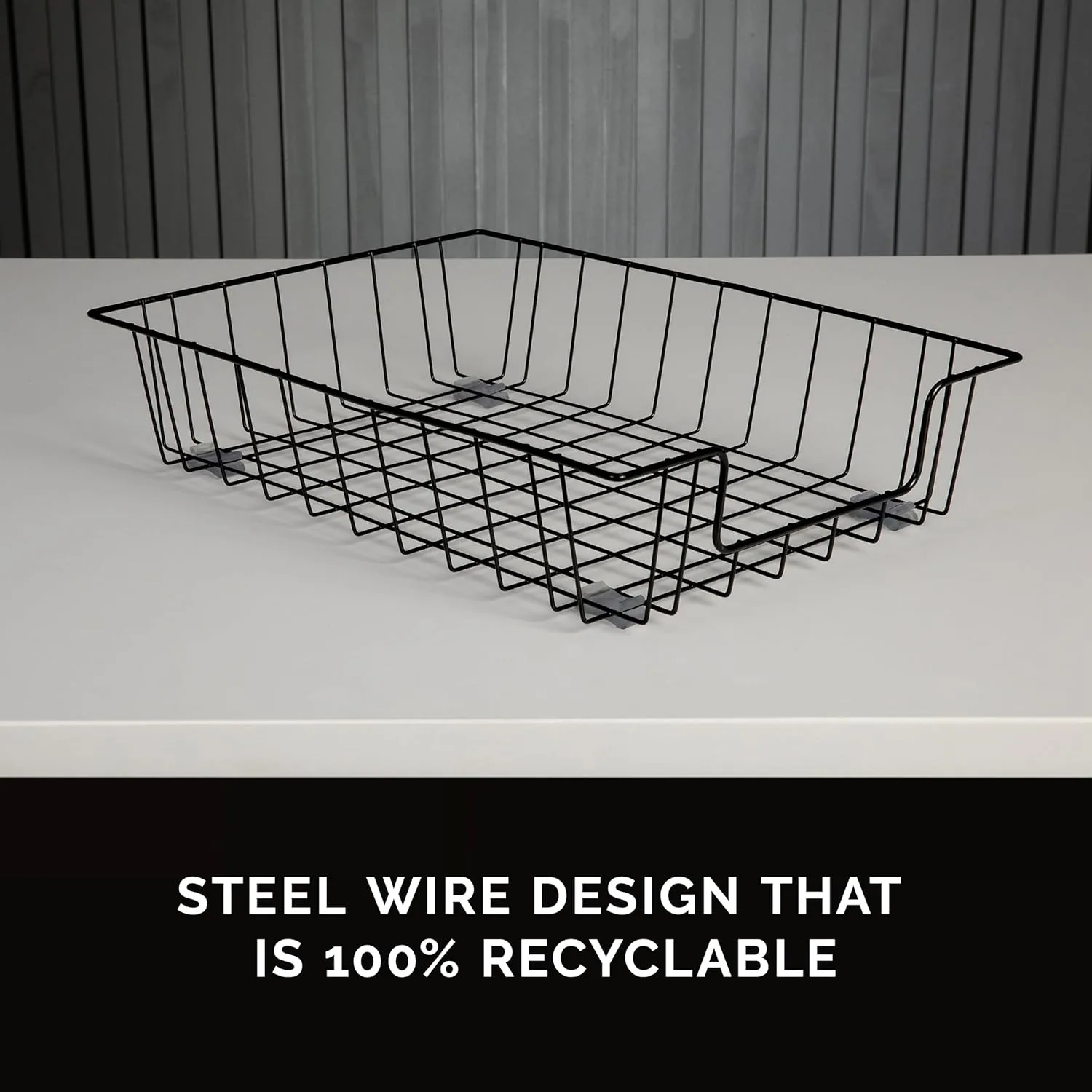 Fellowes Workstation Legal Size Wire Desk Tray, Black, 5" Deep (65112)