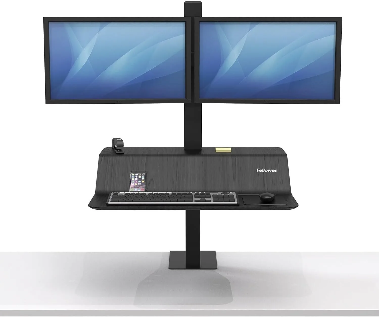 Lotus Ve Sit-Stand Workstation - Dual, 29" X 28.5" X 42.5", Black