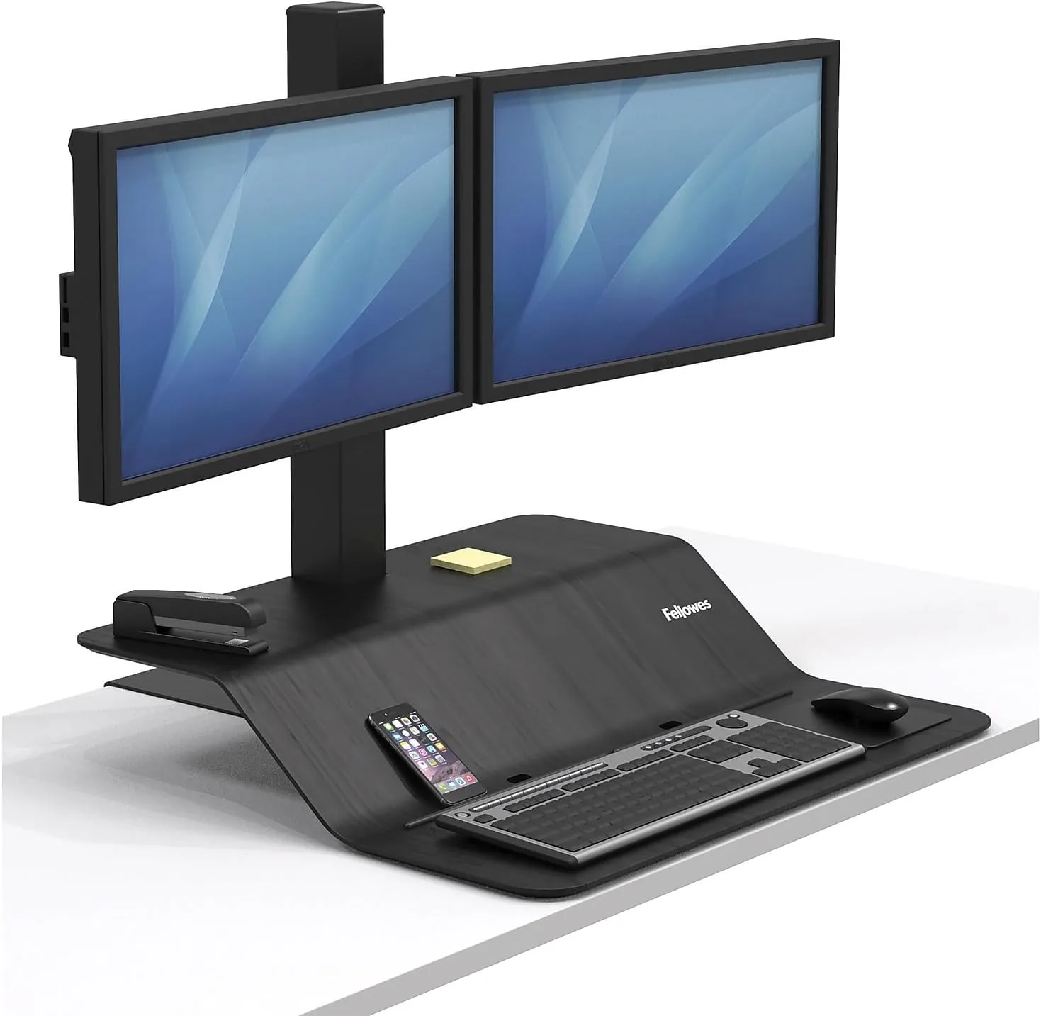 Lotus Ve Sit-Stand Workstation - Dual, 29" X 28.5" X 42.5", Black