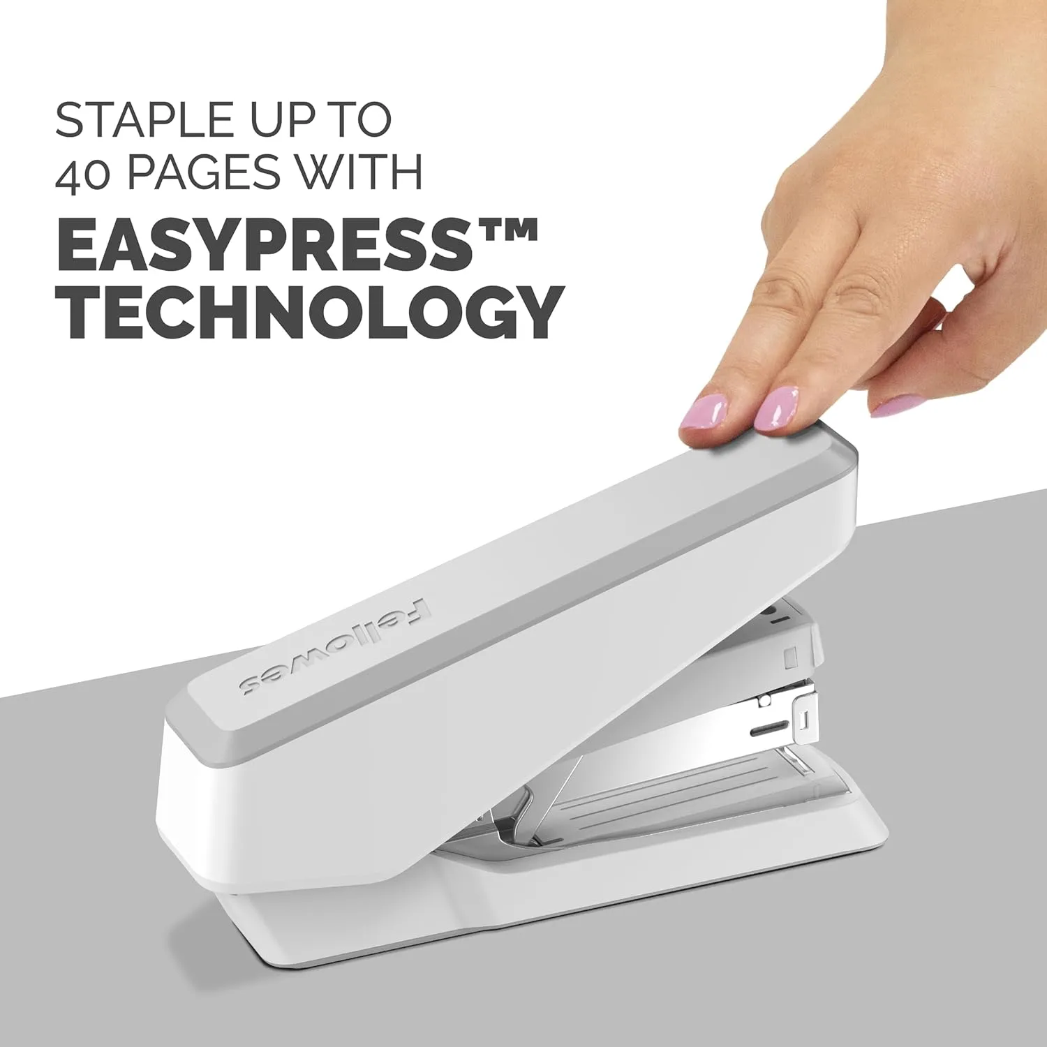 Fellowes LX870 EasyPress Office Stapler, Full-Strip, 40-Sheet Capacity, Black