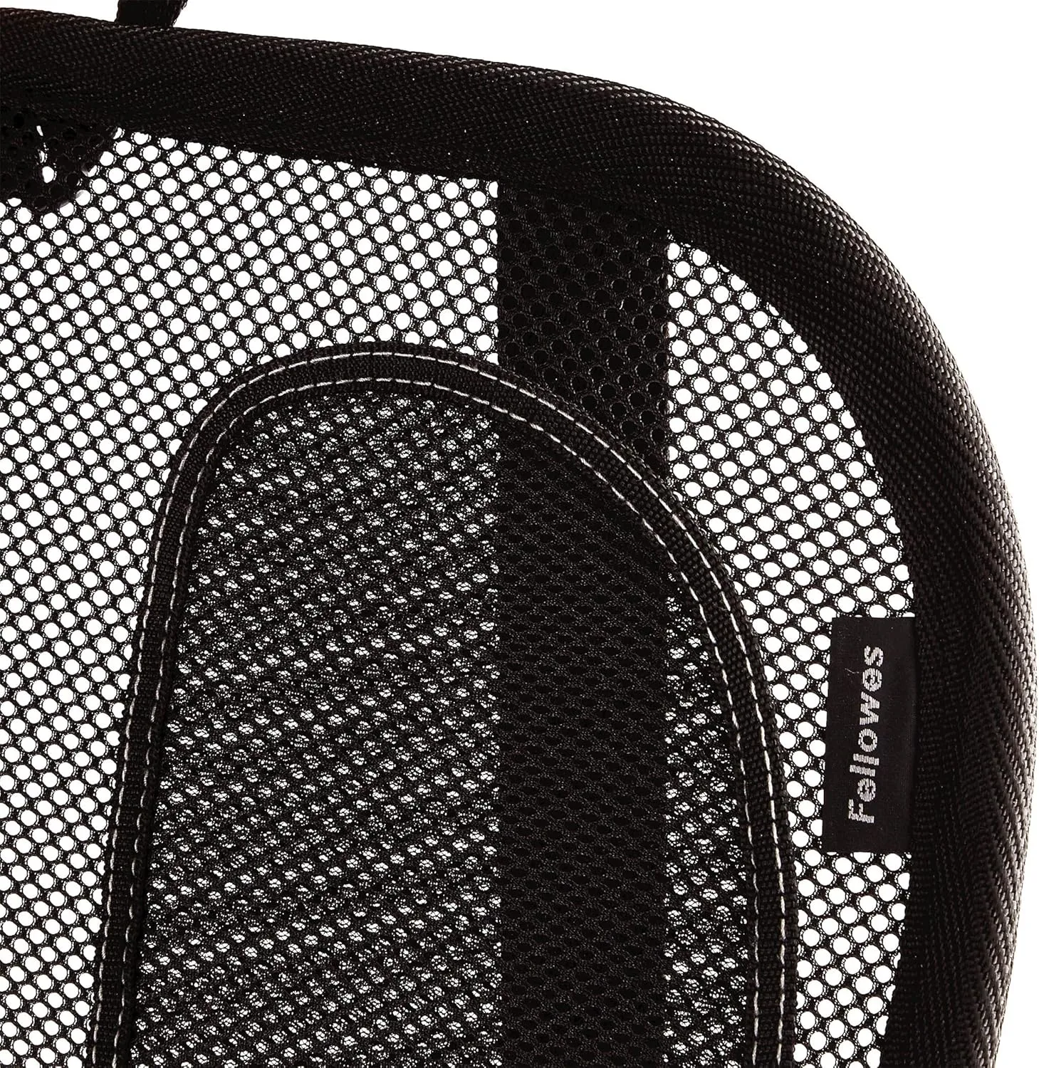Fellowes Office Suites Mesh Back Support - Fellowes Office Suites Mesh Back Support - Strap Mount - Black - Mesh Fabric
