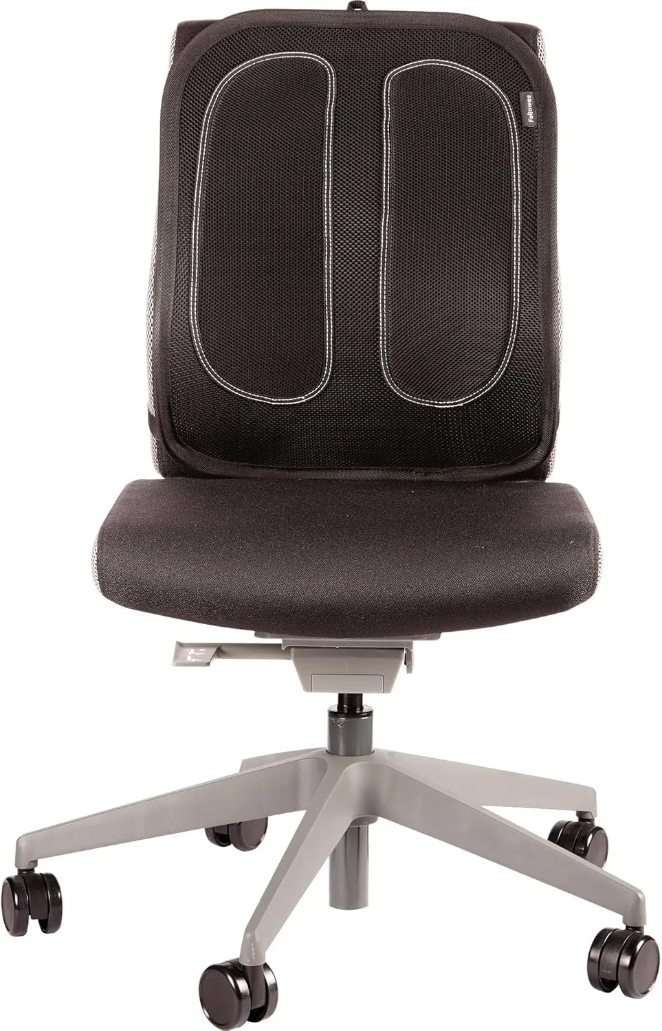 Fellowes Office Suites Mesh Back Support - Fellowes Office Suites Mesh Back Support - Strap Mount - Black - Mesh Fabric