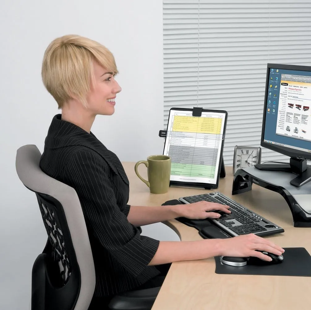 Fellowes Kopy-Aid Black Letter Copyholder (11053), 11.4" x 10.6" x 8.4"