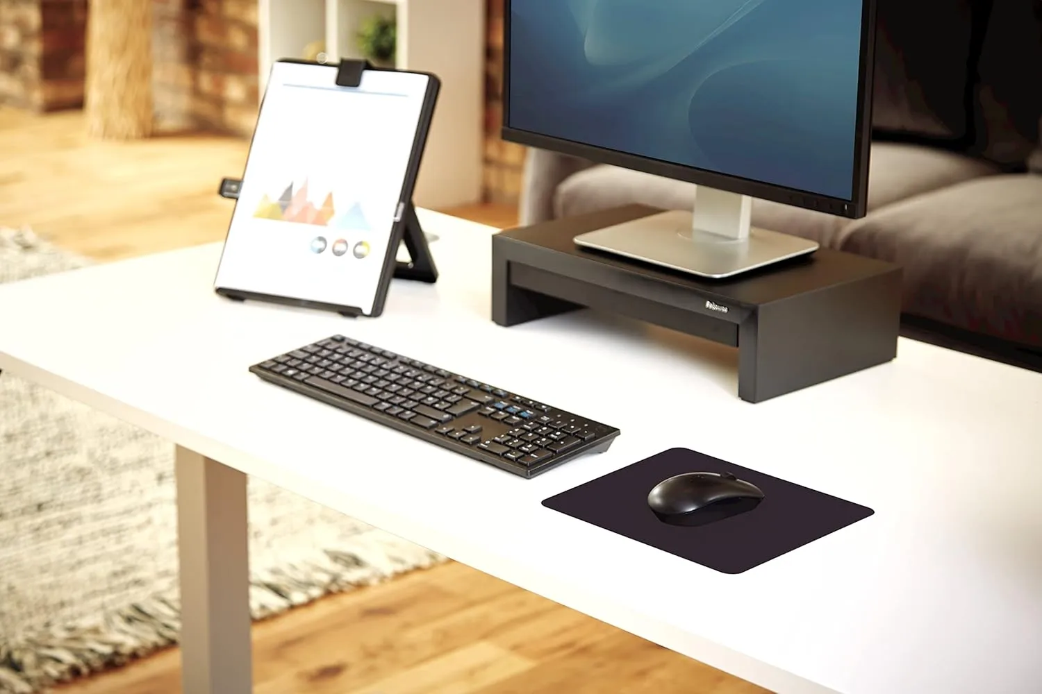Fellowes Microban Black Ultra Thin Mouse Pad (5908101) 7 x 9 inches