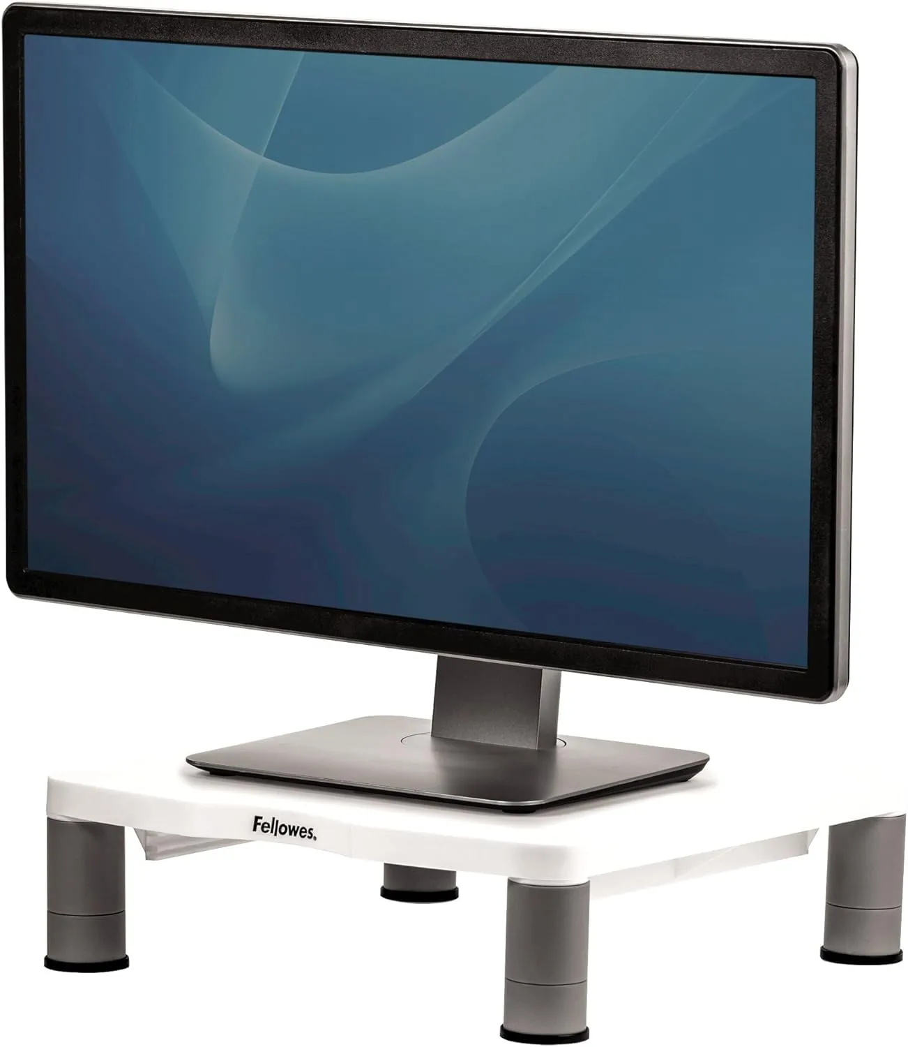 Fellowes Standard Monitor Riser (91712), Platinum/Graphite 1 Count (Pack of 1)