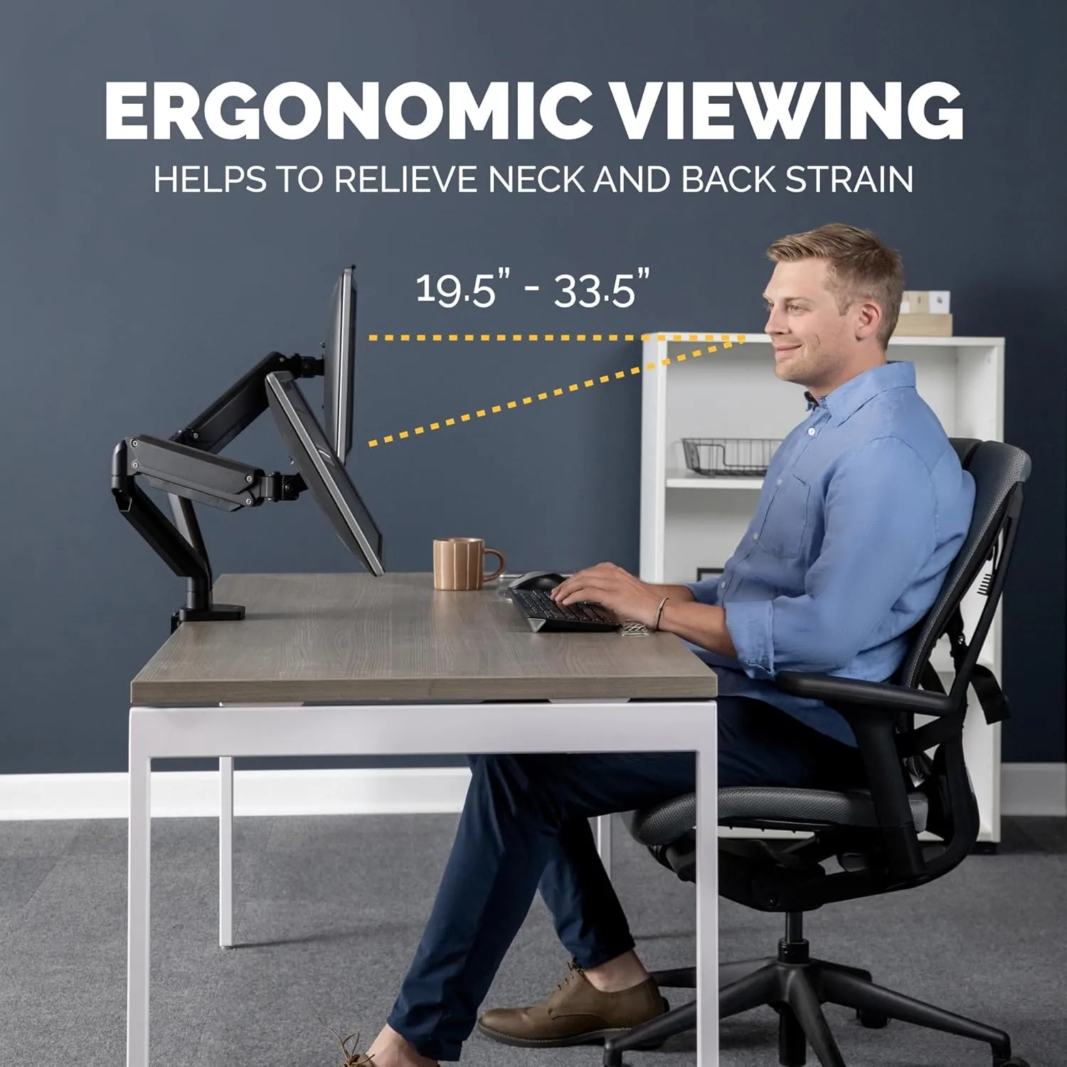 Fellowes Platinum Series Monitor Arm for 40-Inch Monitors, Full Motion, VESA Mount, USB Ports, Ergonomic