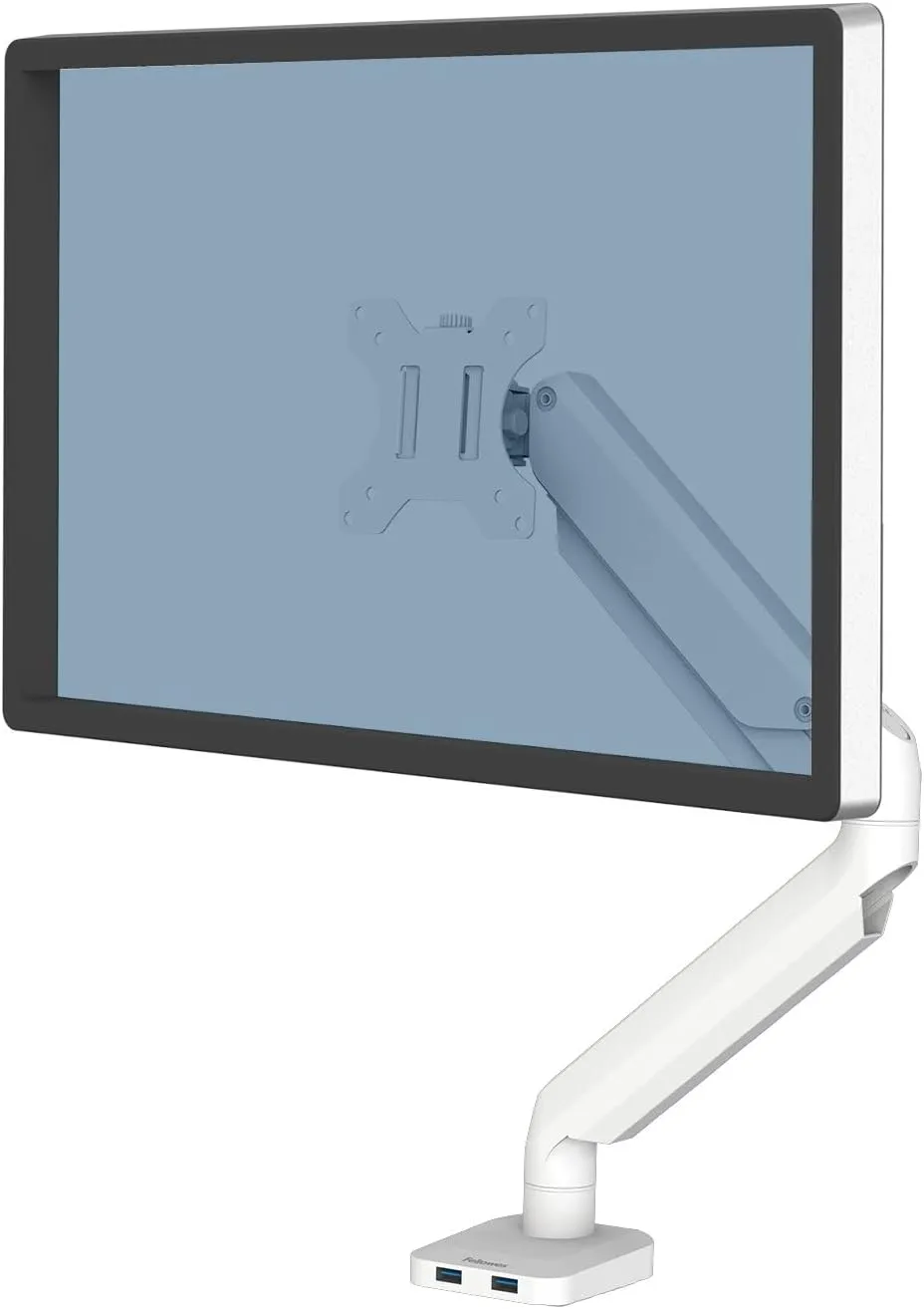 Fellowes Platinum Series Monitor Arm for 40-Inch Monitors, Full Motion, VESA Mount, USB Ports, Ergonomic