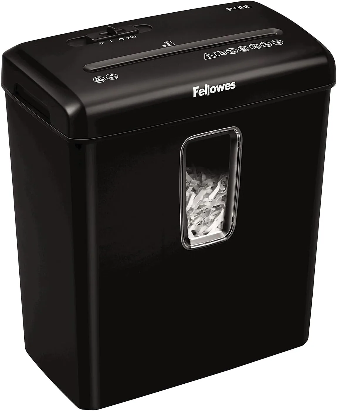 Fellowes PowerShred P-30C 6 Sheet Cross-Cut Deskside Paper Shredder for The Home Office 6-Sheet Paper Shredder